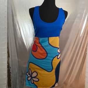 Colorful whimsical shirt dress